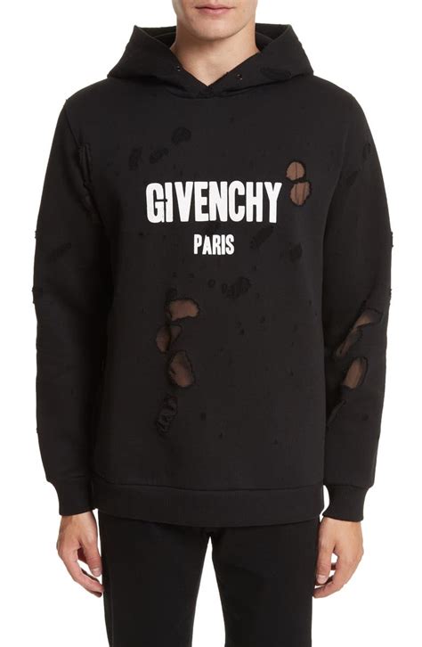 givenchy distressed hoodie replica|givenchy distressed layered hoodie.